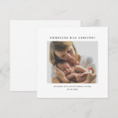 Baby Mama Foto Birth Ankündigung (Vorne/Hinten)