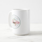 Baby Mama Social Club Aqua und Pink Kaffeetasse (Vorderseite Links)