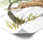 Baby Mammoth Print Poster (Ecke)