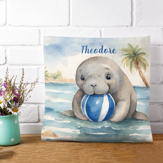 Baby Manatee Boys Personalisiert Kissen