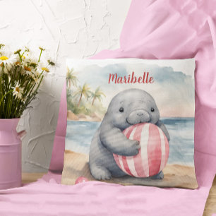 Baby Manatee Girls Personalisiert Kissen