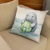Baby Manatee Personalisiert neutral Kissen