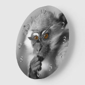 Baby Mangabey Monkey Große Wanduhr (Winkel)