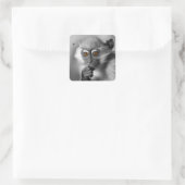 Baby Mangabey Monkey Quadratischer Aufkleber (Tasche)