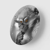 Baby Mangabey Monkey Runde Wanduhr (Winkel)