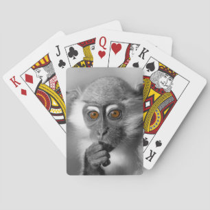 Baby Mangabey Monkey Spielkarten