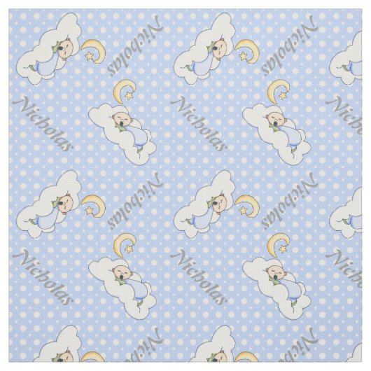 Baby, Mann & Blau Polka Dot Kinderzimmer Stoff (Muster)