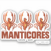 Baby Manticores Vintag Graphic Aufkleber (Vorderseite)