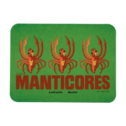 Baby Manticores Vintag Graphic Magnet (Horizontal)