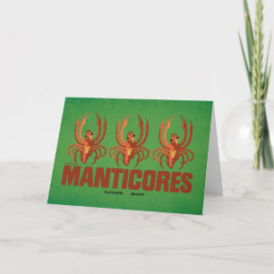 Baby Manticores Vintage Grafik Karte