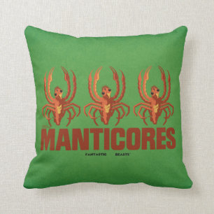 Baby Manticores Vintage-Grafik Kissen