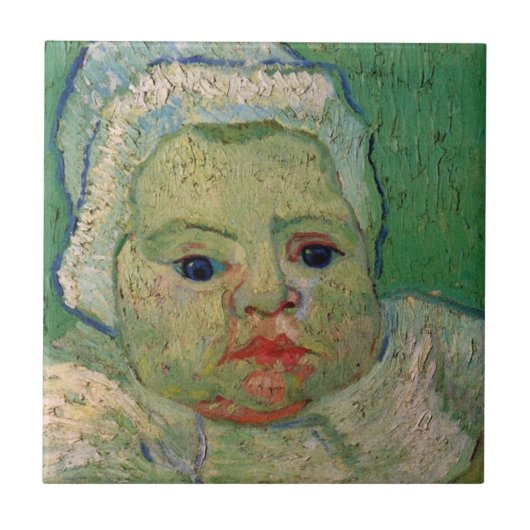 Baby Marcelle Roulin von Vincent van Gogh Fliese (Vorderseite)