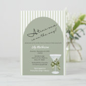 Baby Martini 'tini-one' Baby Shower Einladung (Stehend Vorderseite)