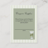 Baby Martini 'tini-one' Diaper Raffle Begleitkarte (Vorderseite)