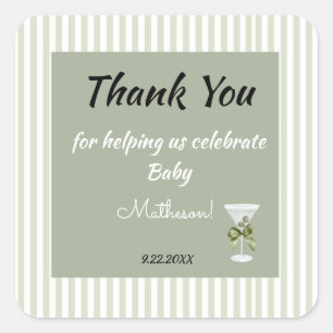 Baby Martini 'tini-one'  Quadratischer Aufkleber