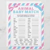 Baby-Match [Gender-Überraschung] Briefbogen (Vorne/Hinten)