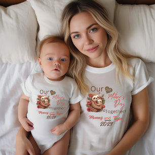 Baby Matching Sloth - unser erster Muttertag zusam Strampler