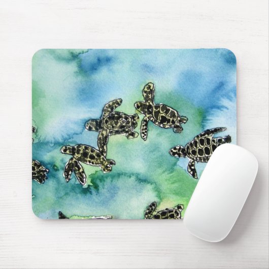 Baby-Meeresschildkrötereptiltiertiermalerei Mousepad (Mit Mouse)