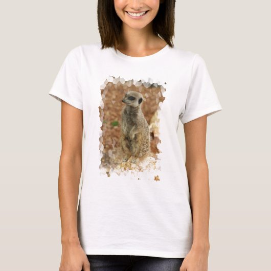 Baby Meerkat Damen-angepasster T - Shirt (Vorderseite)