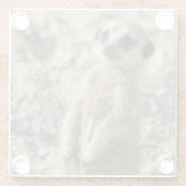 Baby Meerkat Glas-Untersetzer Glasuntersetzer (Rückseite)