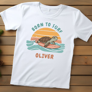 Baby-Meerschildkröte Retro-Surf-Feeling - Geboren Baby T-shirt