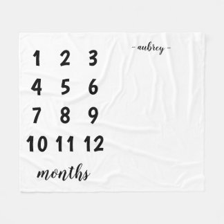 Baby-Meilenstein-Decke Fleecedecke