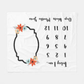 Baby-Meilenstein-Decke Fleecedecke (Vorderseite (Horizontal))