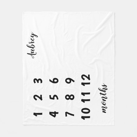 Baby-Meilenstein-Decke Fleecedecke (Vorderseite)