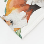 Baby-Meilenstein-Deckefox-Kranz-und -birken-Bäume Fleecedecke (Ecke)