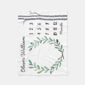 Baby-Meilenstein-Decken-Birken-Bäume und Kranz Fleecedecke (Vorderseite)