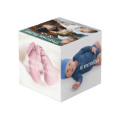 Baby-Meilenstein-Foto-Würfel Würfel (Rückseite Schrägansicht)