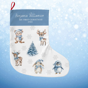 Baby Mein 1. Weihnachten Benutzerdefiniert Woodlan Großer Weihnachtsstrumpf