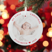 Baby Mein erstes Weihnachts-Foto Ornament Aus Glas