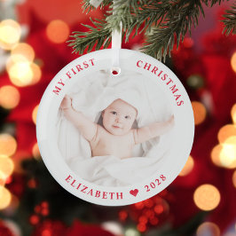 Baby Mein erstes Weihnachts-Foto Ornament Aus Glas