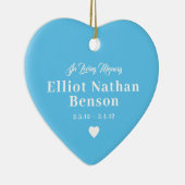 Baby Memorial Dark Blue Full Foto Keramik Ornament (Rechts)