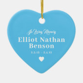 Baby Memorial Dark Blue Full Foto Keramik Ornament (Vorne)