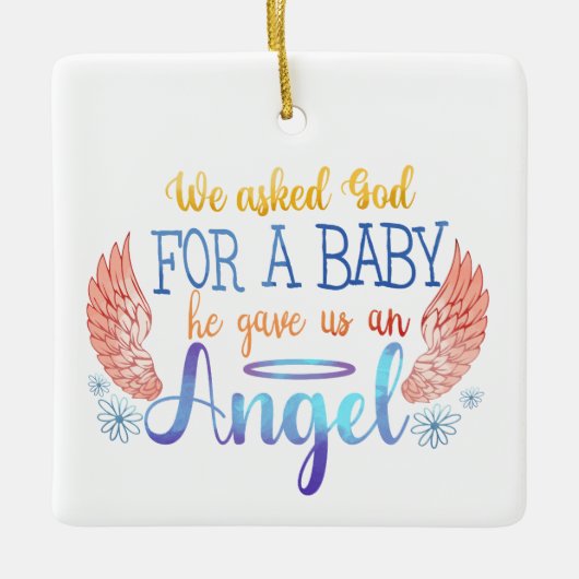 Baby-Memorial Keramikornament (Vorderseite)