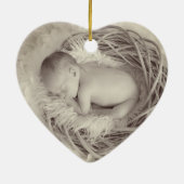 Baby Memorial Tan Full Foto Keramik Ornament (Hinten)