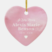 Baby Memorial Watercolor Pink Keramik Ornament (Vorne)