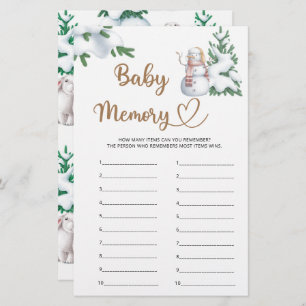 Baby Memory Winter Baby Showspiel