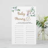 Baby Memory Winter Baby Showspiel (Stehend Vorderseite)