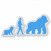 Baby, Mensch zu Gorilla Aufkleber (Vorderseite)