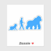 Baby, Mensch zu Gorilla Aufkleber (Blatt)