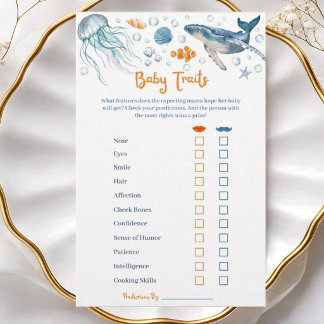 Baby-Merkmale Küsten-Baby-Party-Spiel
