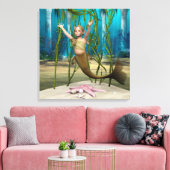 Baby Mermaid Leinwanddruck (Insitu (Wohnzimmer))
