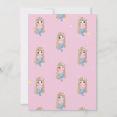 Baby Mermaid Stars Rainbow Birthday Einladung (Rückseite)