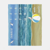 Baby Milestone Beach Fleecedecke (Vorderseite)