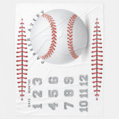Baby Milestone Blanket Baseball Fleecedecke (Vorderseite)