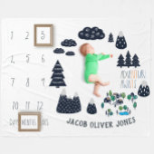 Baby Milestone Blanket | Erlebnisziele Fleecedecke