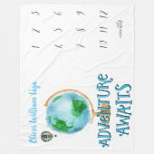 Baby Milestone Blanket | Monate | Erlebnisziele Fleecedecke (Vorderseite)